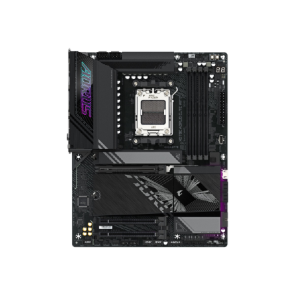 Gigabyte X870E A ELITE WIFI7 , Processor family AMD , Processor socket AM5 , DDR5 , Supported hard disk drive interfaces SATA, M.2 , Number of SATA connectors 4