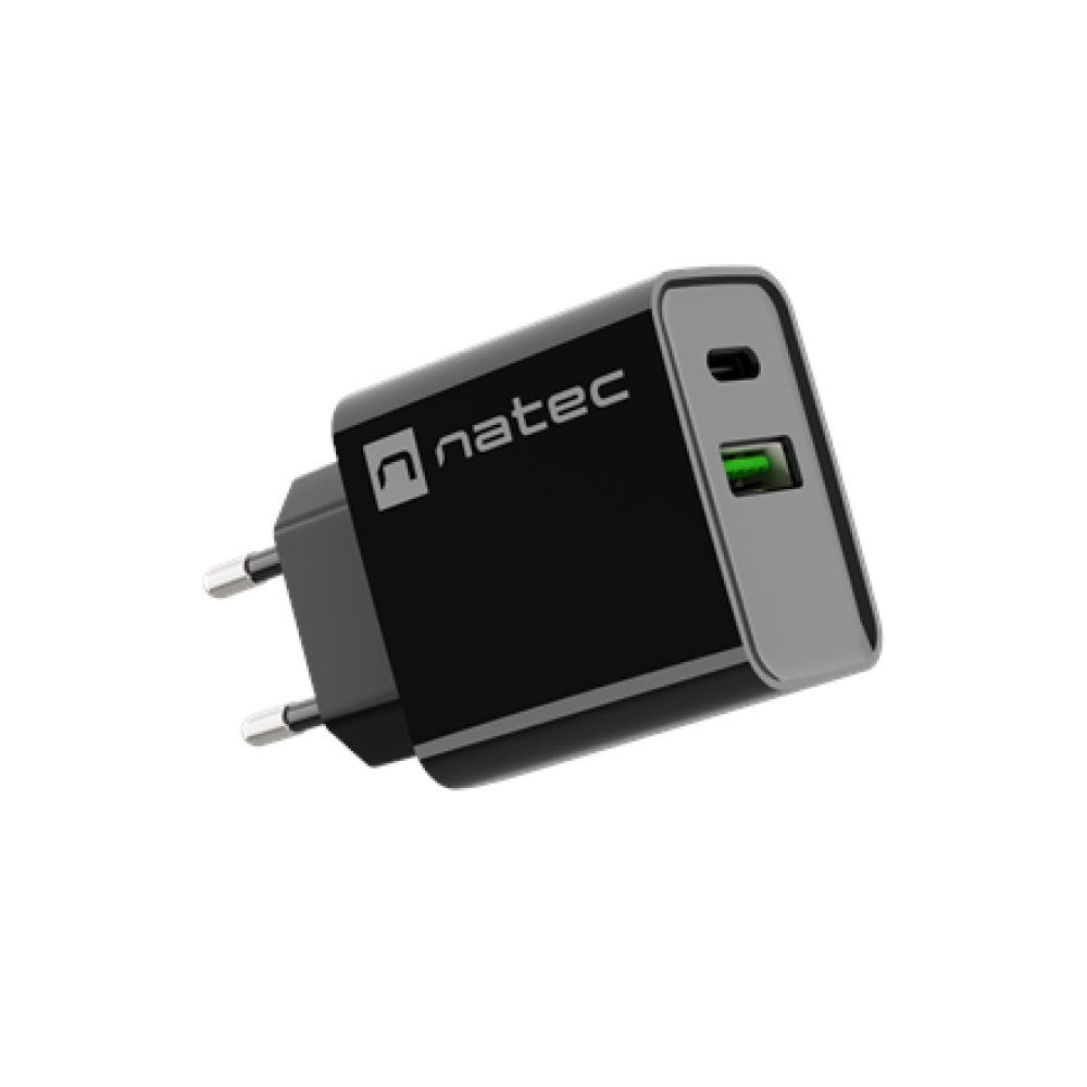 Natec Ribera USB Charger, 1xUSB-A, 1x USB-C, 20 W , NUC-2062