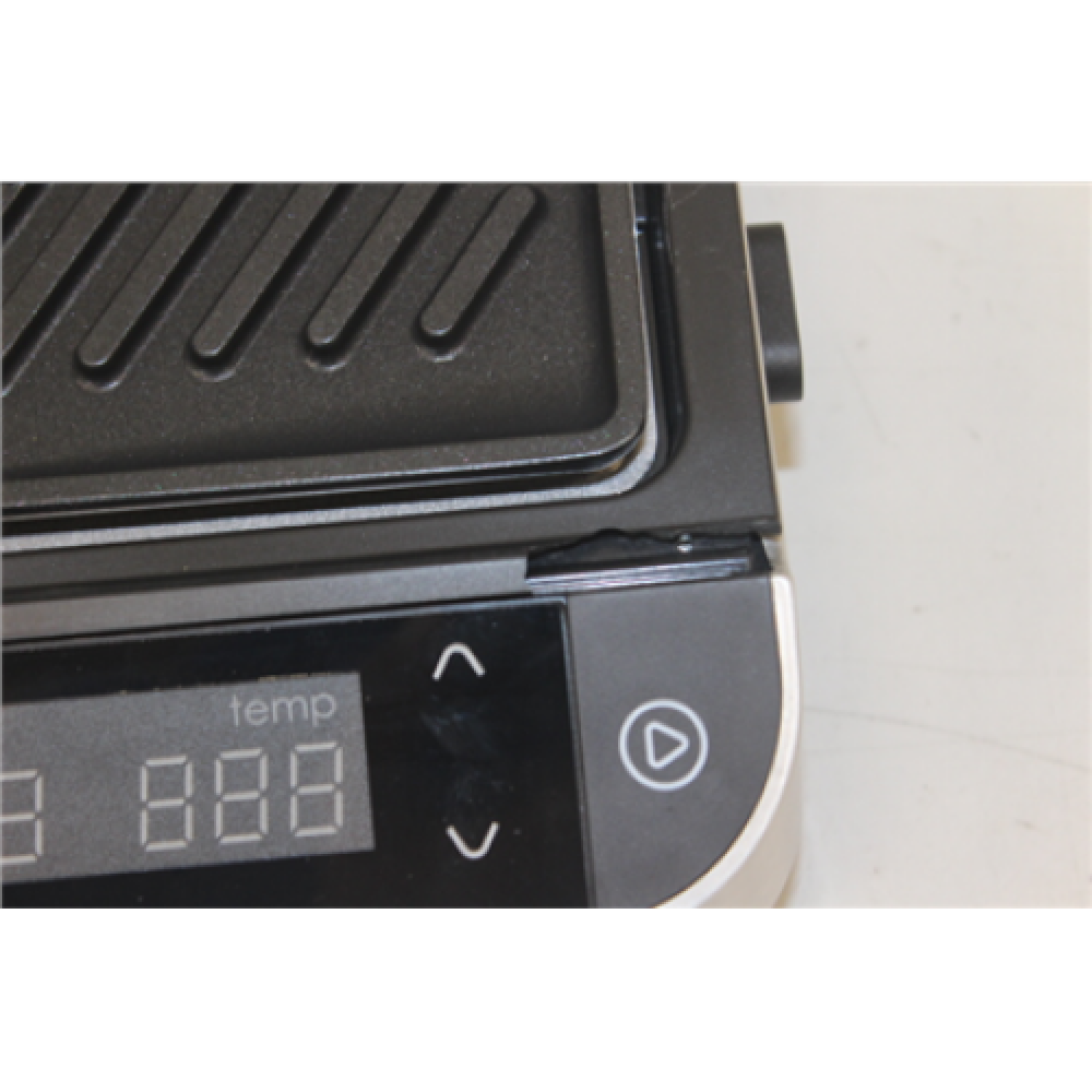 SALE OUT. Caso DG 2000 Grill, Double contact, Power 2000 W, 2 removable plates, Stainless steel Caso Grill DG 2000 Contact, 2000 W, Stainless steel, DAMAGED PACKAGING, BROKEN PART