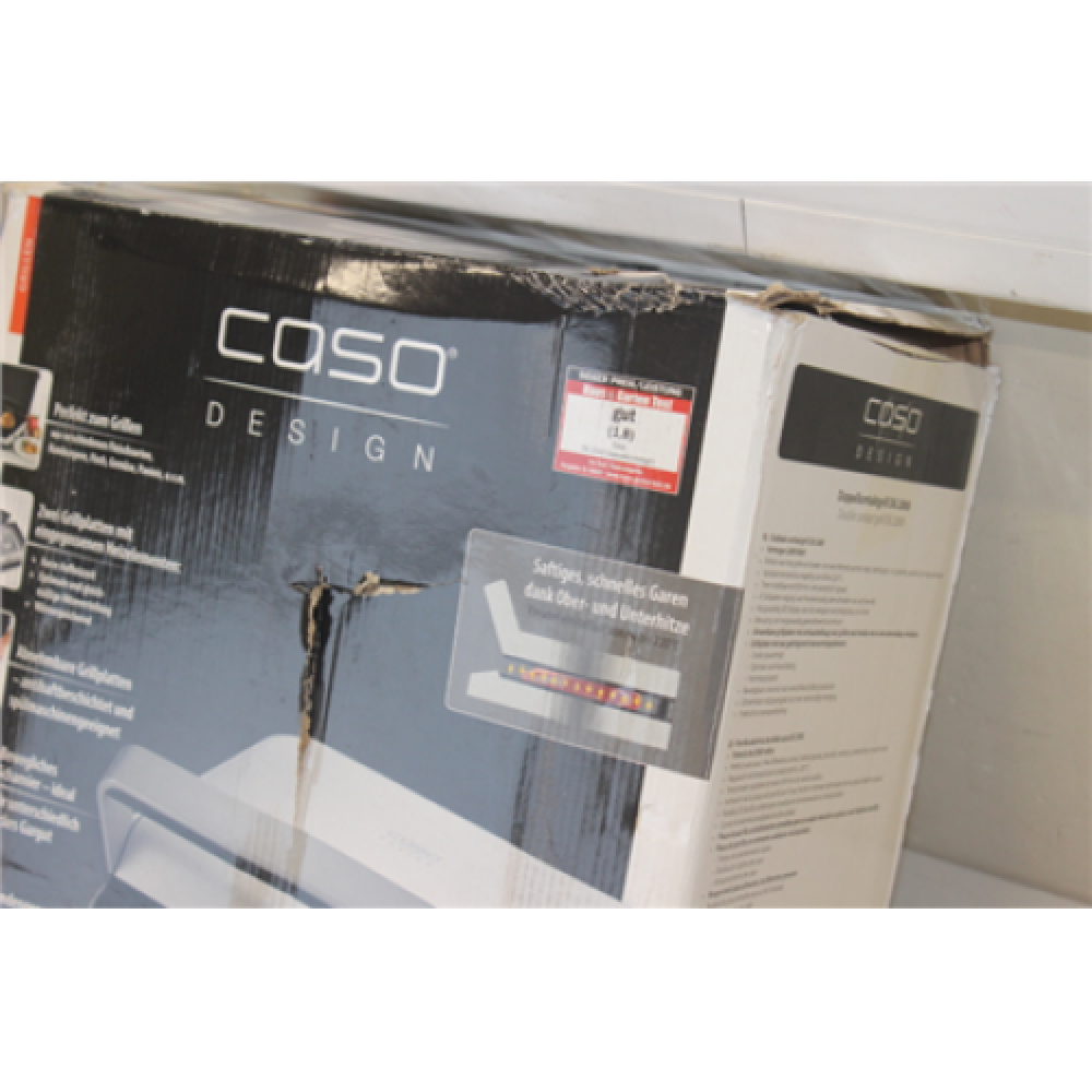SALE OUT. Caso DG 2000 Grill, Double contact, Power 2000 W, 2 removable plates, Stainless steel Caso Grill DG 2000 Contact, 2000 W, Stainless steel, DAMAGED PACKAGING, BROKEN PART