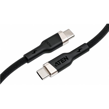 Aten 240W USB-C to USB-C Braided Charging Cable, 1 m , 2L-3101P240 , USB-C to USB-C