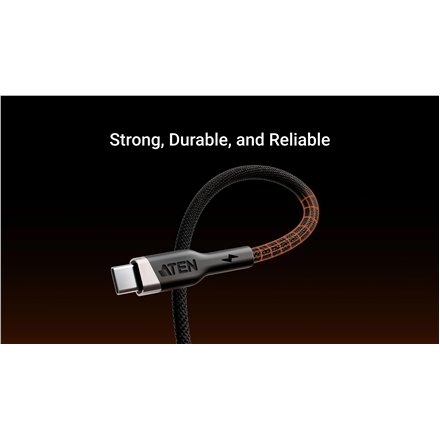 Aten 240W USB-C to USB-C Braided Charging Cable, 1 m , 2L-3101P240 , USB-C to USB-C