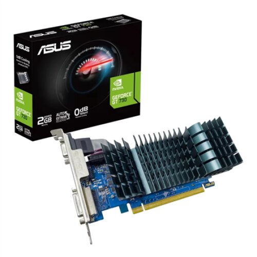 Asus GT730-SL-2GD3-BRK-EVO NVIDIA 2 GB GeForce GT 730 DDR3 HDMI ports quantity 1 PCI Express 2.0 DVI-D ports quantity 1 VGA (D-Sub) ports quantity 1 Memory clock speed 1800 MHz