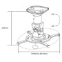 Logilink BP0003 Projector mount, ceiling, universal, 220 mm, white , Logilink