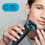 Braun , Shaver , 51-M1000S , Operating time (max) 50 min , Wet & Dry , Lithium Ion , Black/Blue