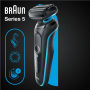 Braun , Shaver , 51-M1000S , Operating time (max) 50 min , Wet & Dry , Lithium Ion , Black/Blue
