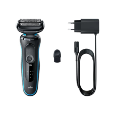 Braun , Shaver , 51-M1000S , Operating time (max) 50 min , Wet & Dry , Lithium Ion , Black/Blue