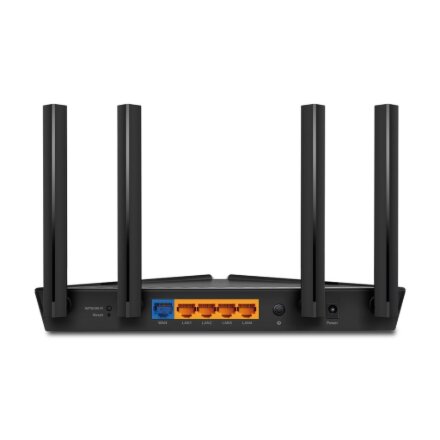 TP-LINK , AX3000 Dual Band Gigabit Wi-Fi 6 Router , Archer AX53 , 802.11ax , 574+2402 Mbit/s , 10/100/1000 Mbit/s , Ethernet LAN (RJ-45) ports 4 , Mesh Support Yes , MU-MiMO Yes , Antenna type External , 36 month(s)