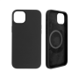 Fixed , MagFlow with MagSafe support , Back cover , Apple , iPhone 14 Plus , Liquid silicon , Black