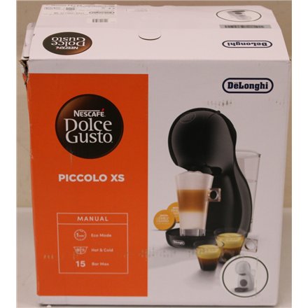 SALE OUT. DeLonghi EDG110.WB Dolce Gusto Piccolo XS Coffee maker, White , SALE OUT. Delonghi Coffee Maker , EDG110.WB Dolce Gusto Piccolo XS , Pump pressure 15 bar , Capsule , 1400 W , White , DAMAGED PACKAGING