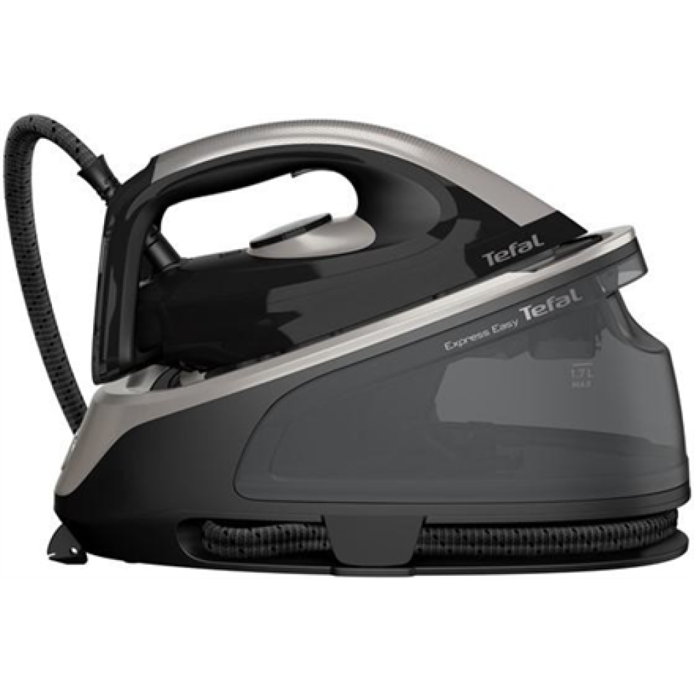 TEFAL Steam Station , SV6140 Express Easy , 2200 W , 1.7 L , 6 bar , Auto power off , Vertical steam function , Calc-clean function , Black/Steel Grey