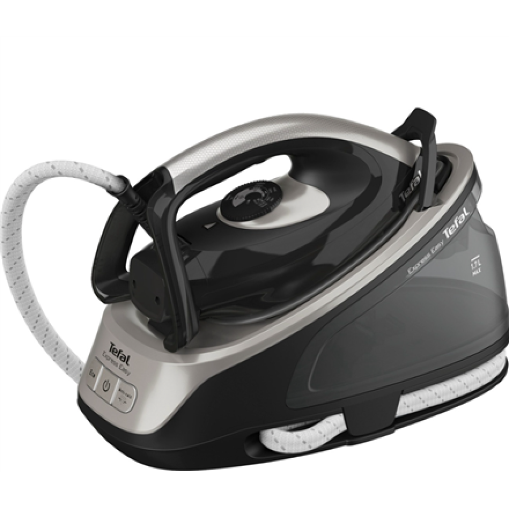 TEFAL Steam Station , SV6140 Express Easy , 2200 W , 1.7 L , 6 bar , Auto power off , Vertical steam function , Calc-clean function , Black/Steel Grey