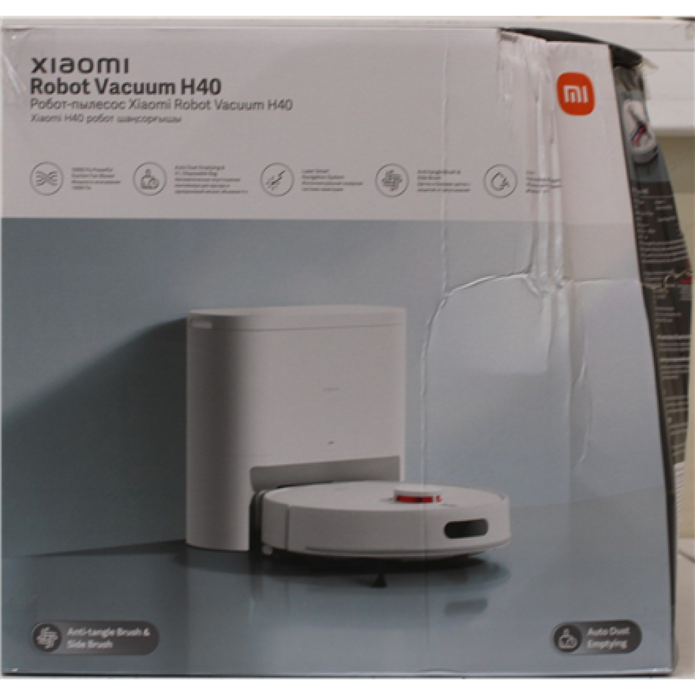 SALE OUT. Xiaomi Robot Vacuum H40 EU , Xiaomi Robot Vacuum H40 EU , Wet&Dry , Operating time (max) 180 min , 5200 mAh , Dust capacity 4 L , 10000 Pa , White , DAMAGED PACKAGING , 24 month(s)