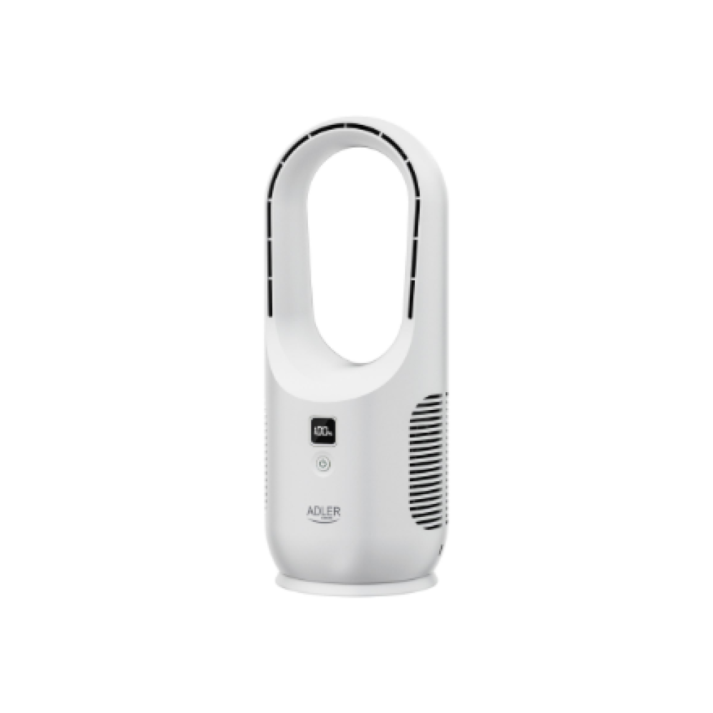 Adler Bladeless Rechargeable Fan , AD 7343 , Desk Fan , Diameter 14 cm , Number of speeds 3 , White