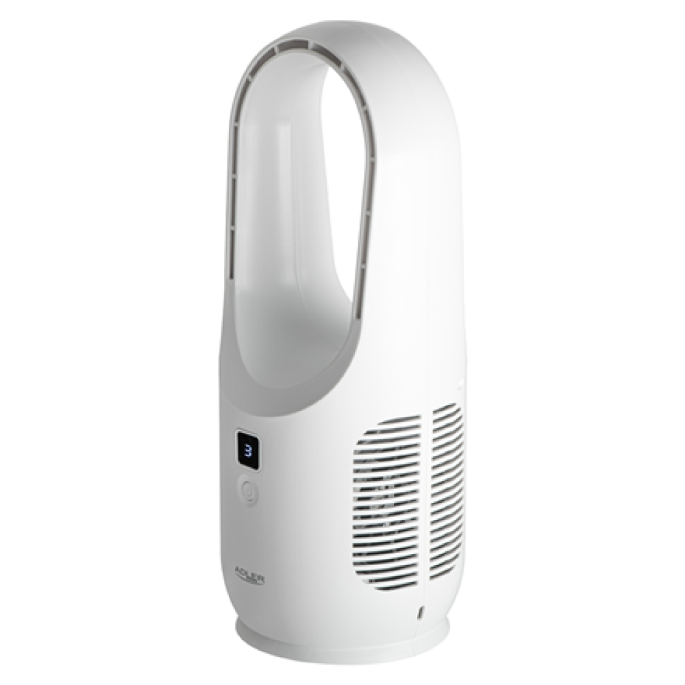 Adler Bladeless Rechargeable Fan , AD 7343 , Desk Fan , White , Diameter 14 cm , Number of speeds 3