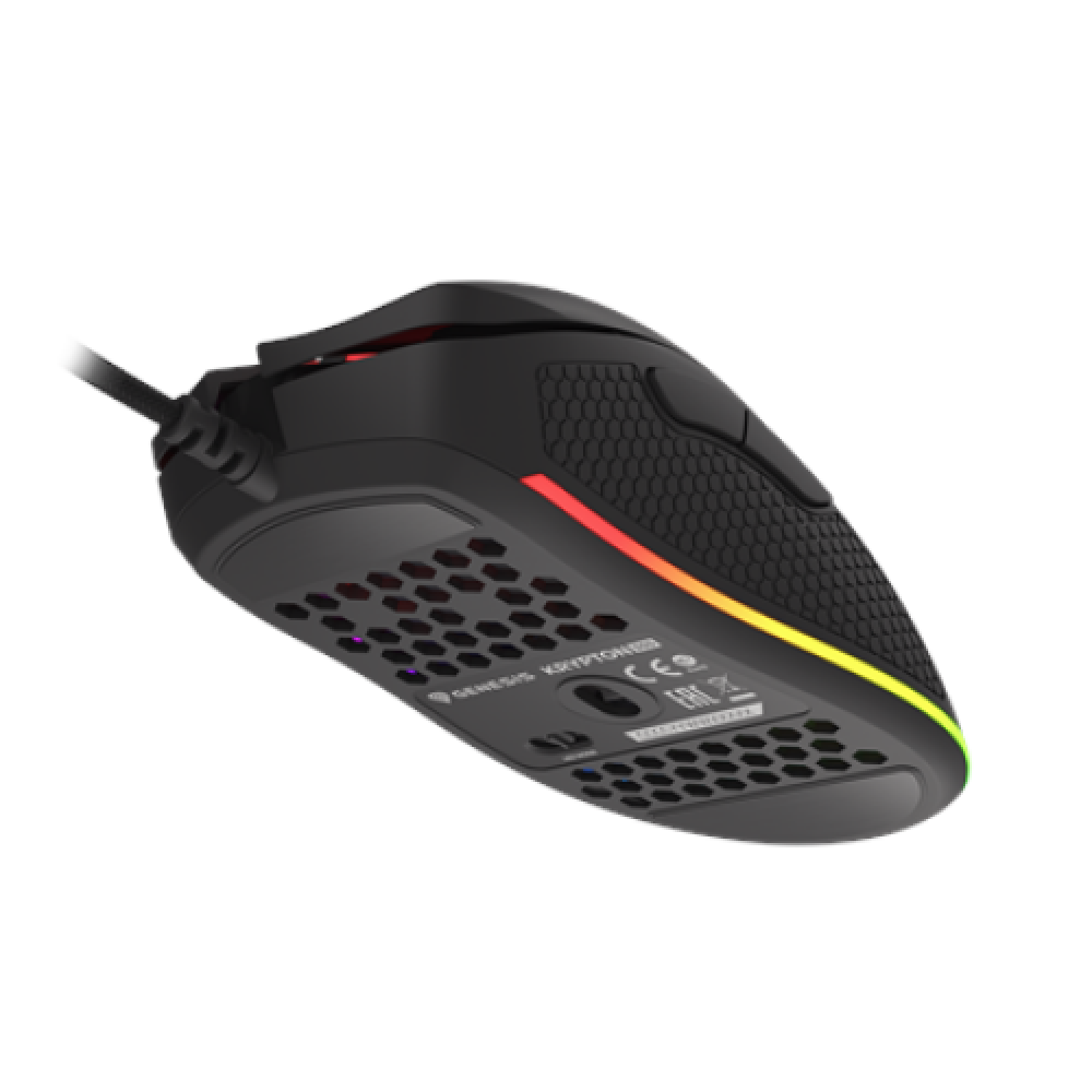 Genesis , Gaming Mouse , Krypton 555 , Wired , Optical , Gaming Mouse , USB 2.0 , Black , Yes