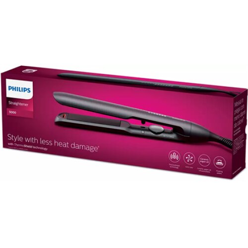 Philips , Hair Straitghtener , BHS510/00 5000 Series , Ceramic heating system , Ionic function , Temperature (max) 230 °C , Number of heating levels 12 , Black