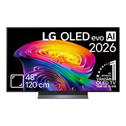 LG OLED 4K evo AI C6 TV , OLED48C61LA , 48 , Smart TV , webOS , UHD , Black