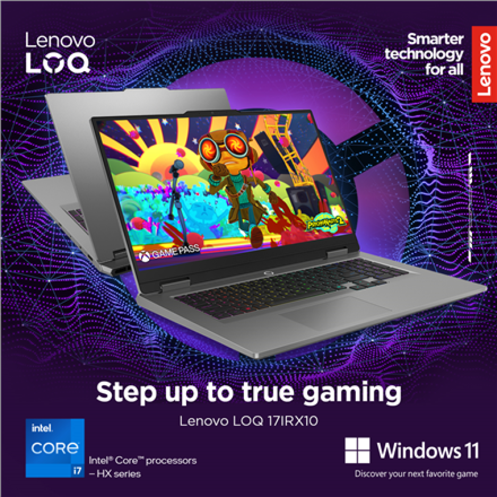 Lenovo LOQ 17IRX10 , Luna Grey , 17.3 , IPS , FHD , 1920 x 1080 pixels , Anti-glare , Intel Core i7 , i7-13650HX , 16 GB , SODIMM DDR5 , Solid-state drive capacity 1000 GB , NVIDIA GeForce RTX 5060 , GDDR7 , 8 GB , Windows 11 Home , 802.11ax , Bluetooth v