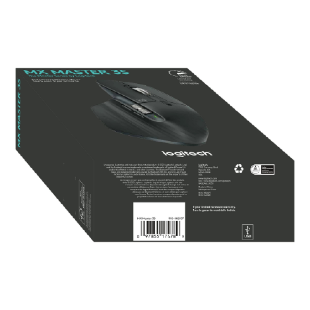Logitech MX MASTER 3S Wireless Mouse, Graphite , Logitech
