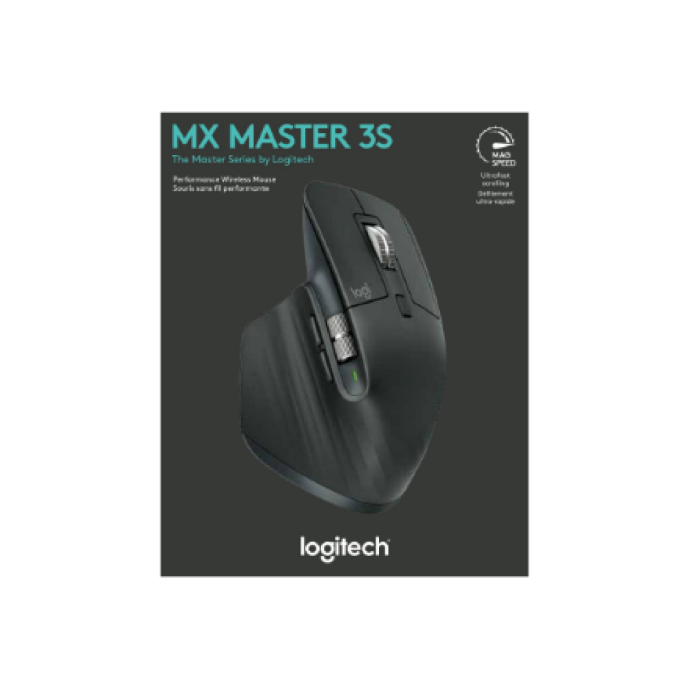 Logitech MX MASTER 3S Wireless Mouse, Graphite , Logitech
