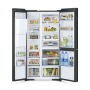Hitachi Refrigerator with Vacuum compartment R-MX700GVRU0 (GBK) Energy efficiency class F, Free standing, Side by side, Height 179.5 cm, No Frost system, Fridge net capacity 362 L, Freezer net capacity 207 L, Display, 42 dB, Glass Black