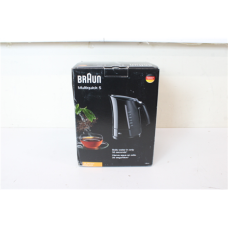 SALE OUT. Braun WK500BK Multiquick 5 Kettle, Power 3000 W, Capacity 1.7 L, Quick cooking function 35s, Black , Braun , Kettle , WK500BK Multiquick 5 , Standard , 3000 W , 1.7 L , Plastic , 360° rotational base , Black , DAMAGED PACKAGING