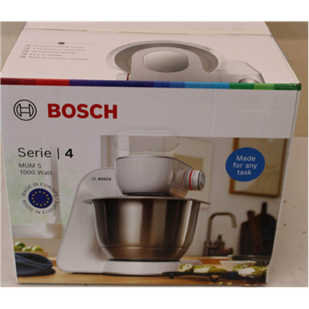 SALE OUT. Bosch Kitchen Machine , MUM58200 , 1000 W , Number of speeds 7 , Bowl capacity 3.9 L , White , DAMAGED PACKAGING