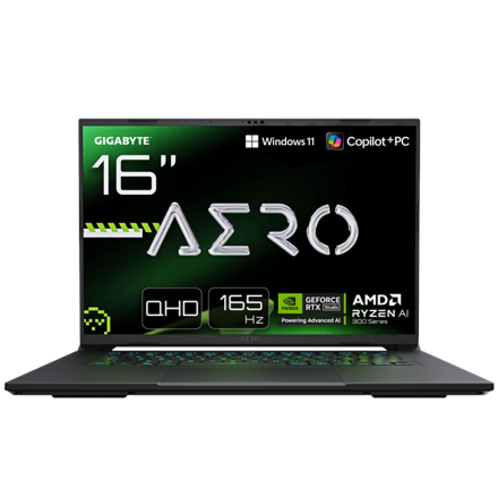 Gigabyte AERO X16 1WH-93EEC64AH , 16 , IPS , QHD+ , 165 Hz , AMD Ryzen Al 7 , 350 , 32 GB , DDR5 , Solid-state drive capacity 1000 GB , NVIDIA GeForce RTX 5070 , GDDR7 , 8 GB , Windows 11 Home , 802.11ax , Bluetooth version 5.2 , Keyboard language US inte
