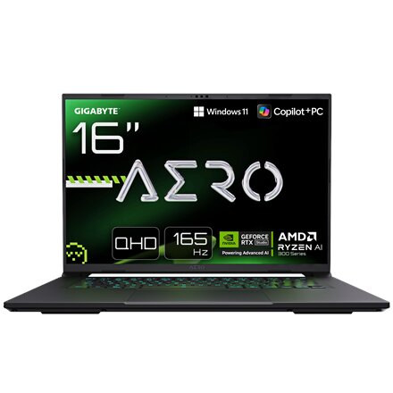 Gigabyte AERO X16 Gaming 1WH , Space Gray , 16 , IPS , WQXGA , 2560 x 1600 pixels , 165 Hz , Anti-glare , AMD Ryzen Al 7 , 350 , 32 GB , DDR5 , Solid-state drive capacity 1000 GB , NVIDIA GeForce RTX 5070 , GDDR7 , 8 GB , Windows 11 Home , 802.11ax , Blue