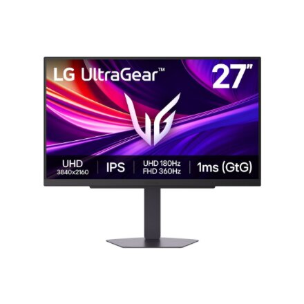 LG , 27G810A-B , 27 , IPS , UHD , 16:9 , 180 Hz , 1 ms , 3840 x 2160 pixels , 400 cd/m² , HDMI ports quantity 2