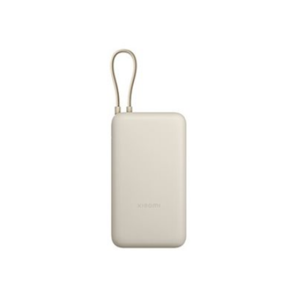 Xiaomi 33W Power Bank (Integrated Cable) , 20000 mAh , USB-C/USB-C cable/USB-A , Tan