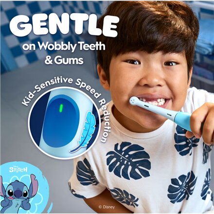 Oral-B Electric Toothbrush with Travel Case, 6Y+ , iO Kids Disney Stitch , Rechargeable , For kids , Number of brush heads included 1 , Number of teeth brushing modes 3