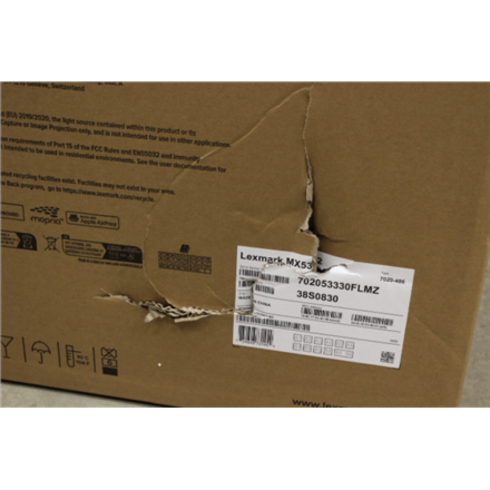 SALE OUT. Lexmark MX532adwe , Mono , Laser , Multifunction , Wi-Fi , DAMAGED PACKAGING