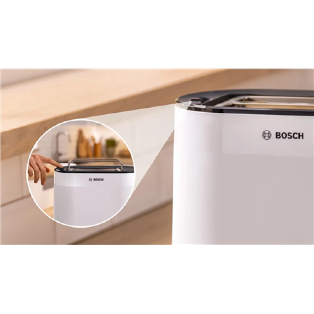 Bosch Compact Toaster , TAT2M121 MyMoment , Power 950 W , Number of slots 2 , Housing material Plastic , White