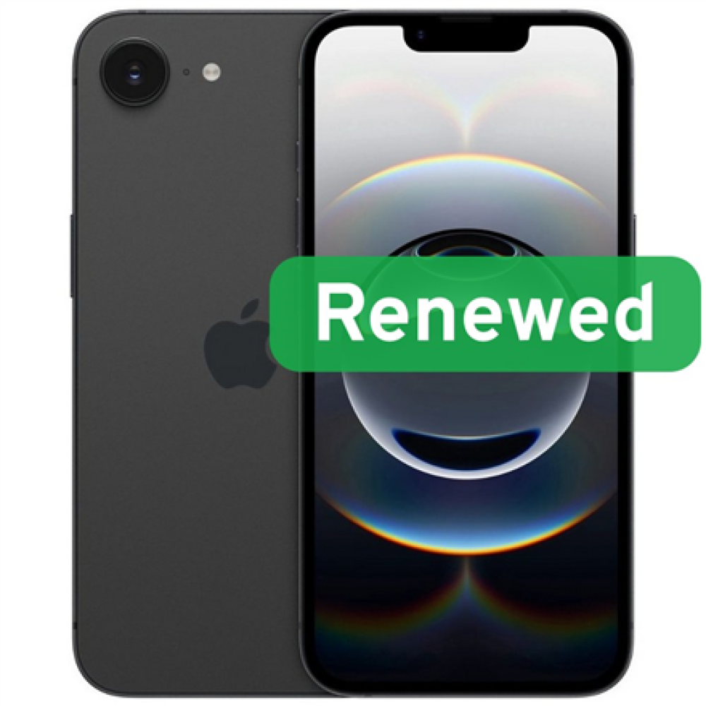 Apple Renew Grade A , Apple iPhone 16e , Black , 6.1 , OLED , 128 GB , 5G , iOS