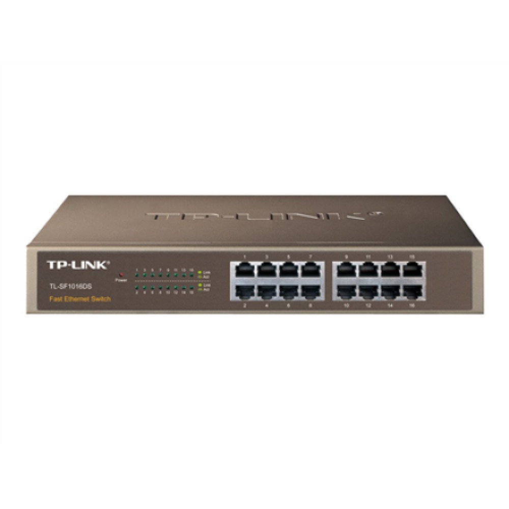 TP-LINK Switch TL-SF1016DS Unmanaged Desktop/Rackmountable 10/100 Mbps (RJ-45) ports quantity 16 Power supply type External