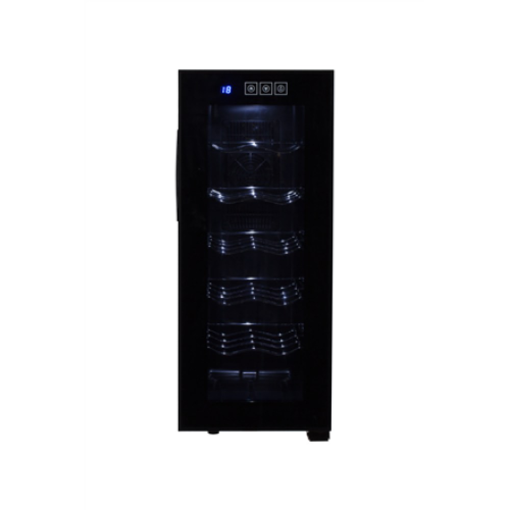 Adler Wine Cooler AD 8075 Energy efficiency class G, Free standing, Bottles capacity 12, Black