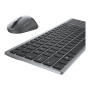Dell , Keyboard and Mouse , KM7120W , Keyboard and Mouse Set , Wireless , Batteries included , RU , Bluetooth , Titan Gray , Numeric keypad , Wireless connection