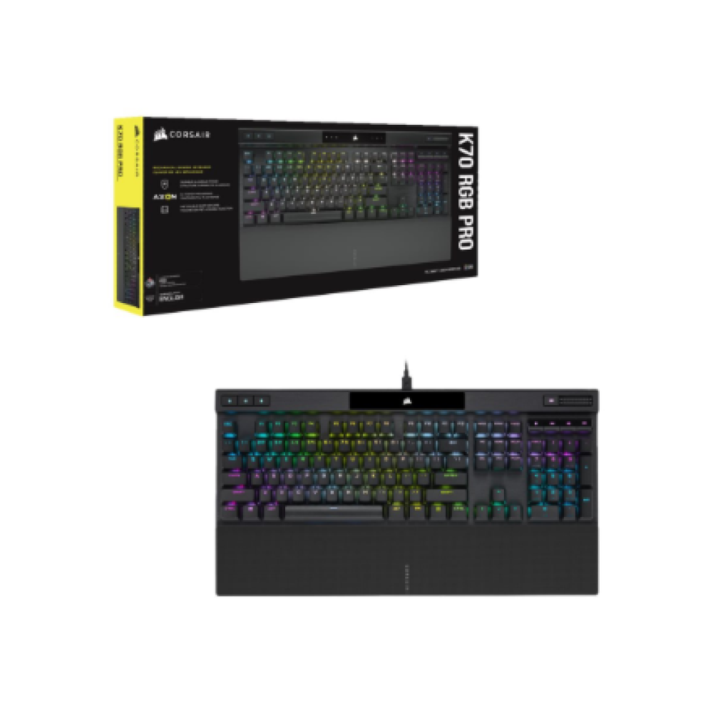 Corsair Mechanical Gaming Keyboard with PBT DOUBLE SHOT PRO Keycaps , K70 RGB PRO , Gaming keyboard , Wired , Nordic , Black , CHERRY MX SPEED