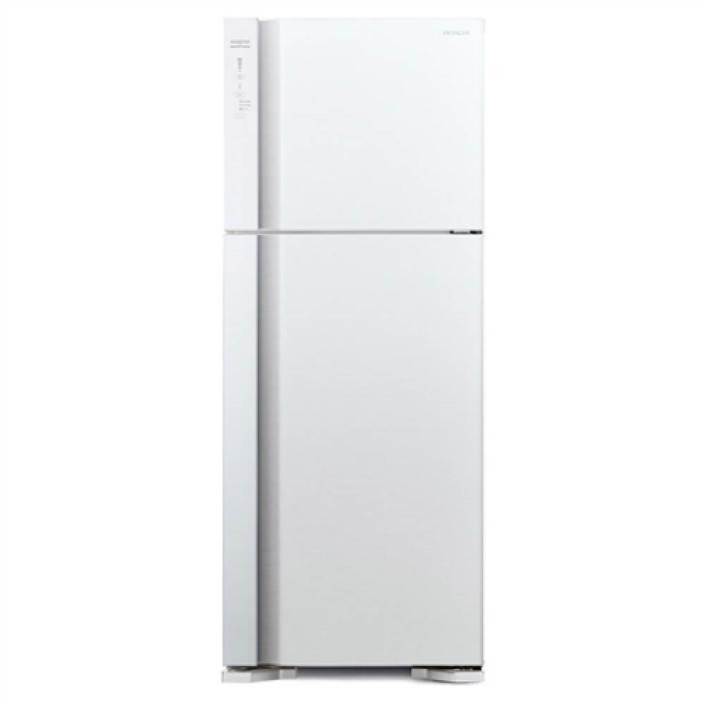 Hitachi , R-V541PRU0-1 (PWH) , Refrigerator , Energy efficiency class E , Free standing , Double Door , Height 183.5 cm , Fridge net capacity 333 L , Freezer net capacity 117 L , Display , 41 dB , Pure White