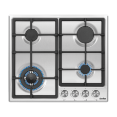 Simfer Hob H6.406.VGWIM Gas, Number of burners/cooking zones 4, Rotary knobs, Stainless Steel