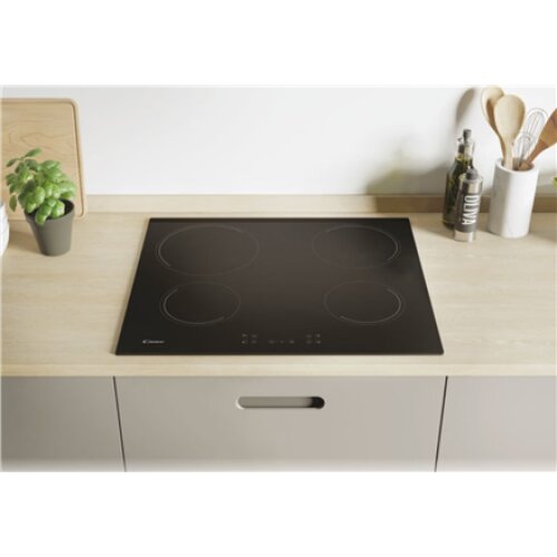 Candy , Hob , CH64CCB/4U2 , Vitroceramic , Number of burners/cooking zones 4 , Touch , Black