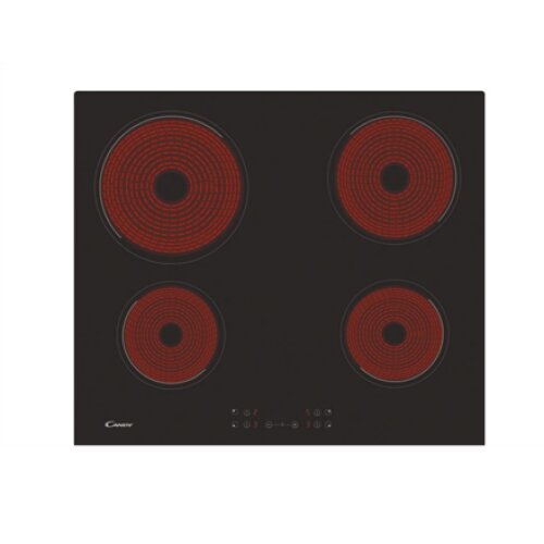 Candy , Hob , CH64CCB/4U2 , Vitroceramic , Number of burners/cooking zones 4 , Touch , Black