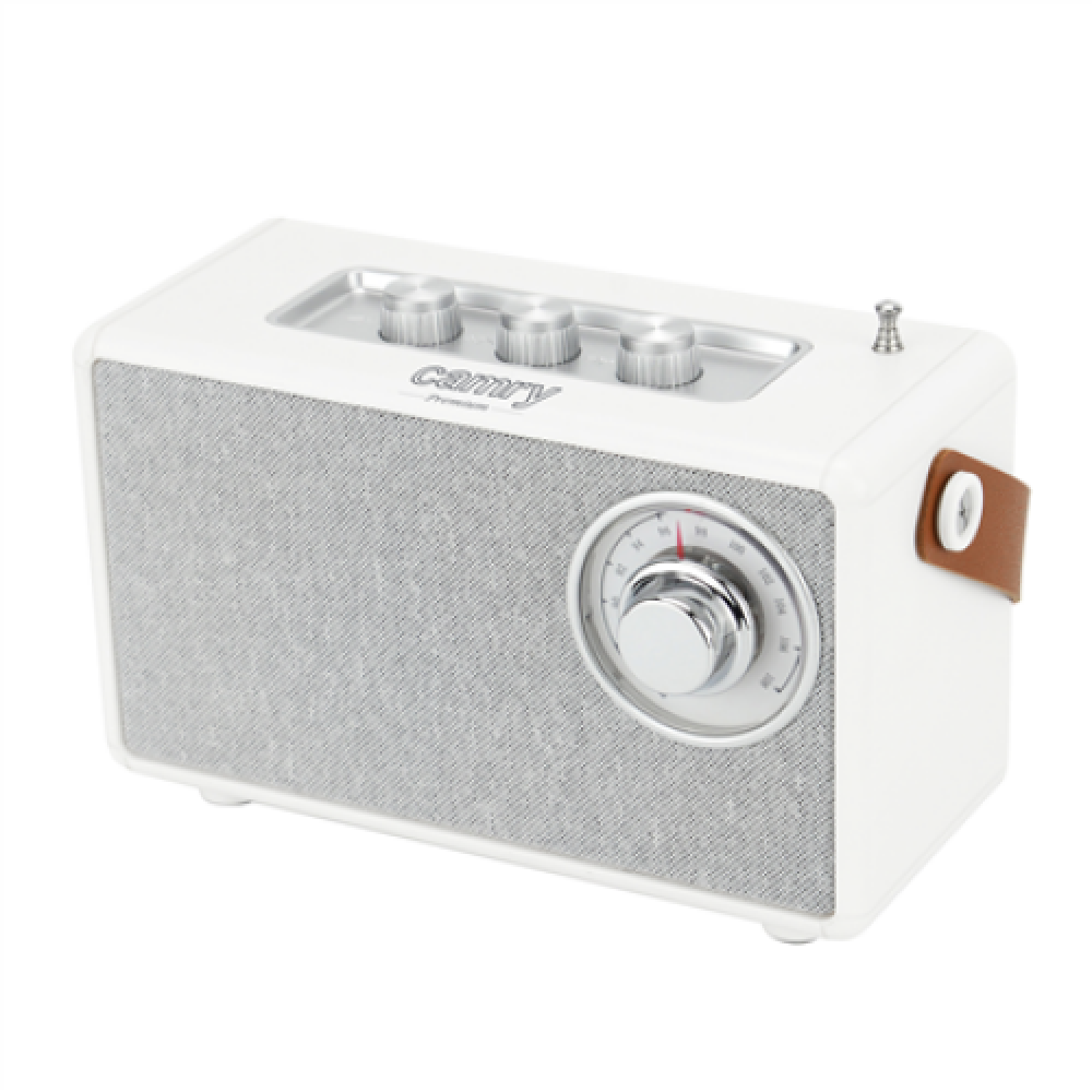 Camry Speaker with radio , CR 1902 W , 5 W , Bluetooth , White , Wireless connection