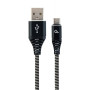 Cablexpert , Premium cotton braided Type-C USB charging and data cable, 1 m , CC-USB2B-AMCM-1M-BW