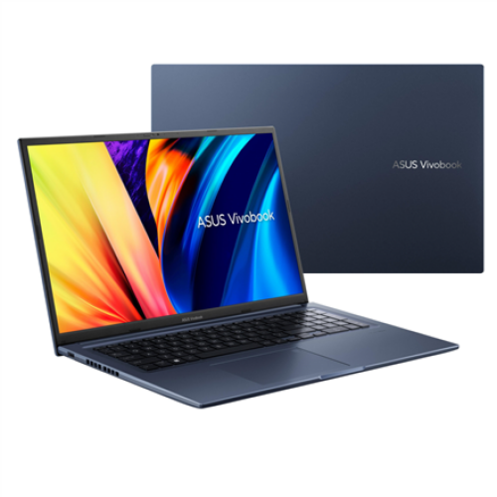 Asus Vivobook 17X K1703ZA-AU063W Quiet Blue 17.3 IPS FHD 60 Hz Anti-glare Intel Core i5 i5-12500H 8 GB DDR4 on board SSD 512 GB Intel UHD Graphics Windows 11 Home 802.11ax Bluetooth version 5.0 Keyboard language English Keyboard backlit Warranty 24 month(