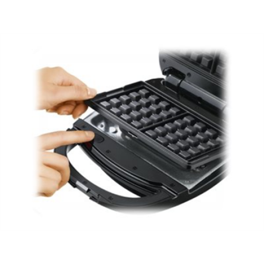 TEFAL Sandwich Maker , SW342D38 , 700 W , Number of plates 3 , Black/Stainless Steel