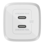 Belkin USB-C GaN PD PPS Dual Wall Charger, 65W , WCH013vfWH