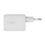 Belkin USB-C GaN PD PPS Dual Wall Charger, 65W , WCH013vfWH